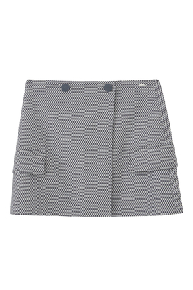 Checkered Jacquard Mini Skirt